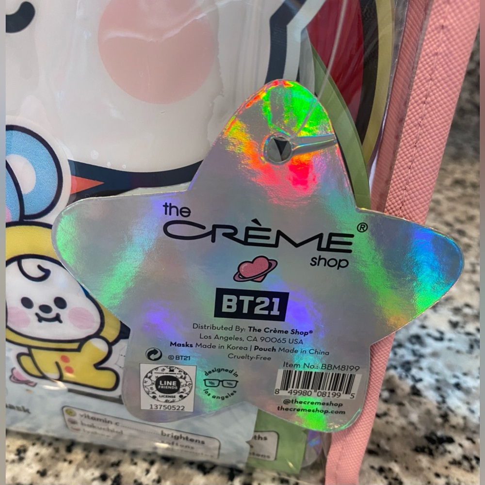 BT21 Baby Printed Sheet Mask Set with Large Travel Pouch Limited Edition NEW - Picture 10 of 14